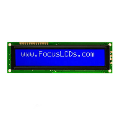 C202C-BW-LW65 by Focus LCDs - 20X2 STN BLUE CHARACTER LCD