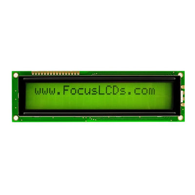 C202C-YTY-LW65 by Focus LCDs - 20X2 STN YELLOW/GREEN CHARACTER