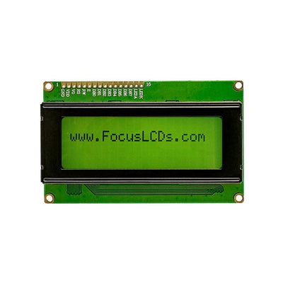C204ABBSYSY6WT55PAB by Focus LCDs - 20X4 STN YELLOW/GREEN CHARACTER