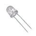 LED light bulb with two leads on a white background
