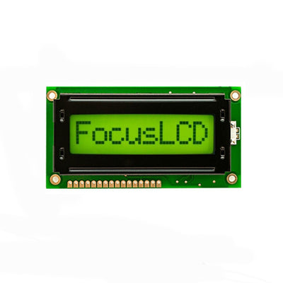C81A-YTY-LW65 by Focus LCDs - 8X1 STN YELLOW/GREEN CHARACTER