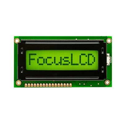 C81ALBSYLY6WT33XAA by Focus LCDs - 8X1 STN YELLOW/GREEN CHARACTER L