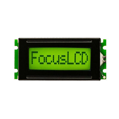 C81BXBSYSY6WT33XAA by Focus LCDs - 8X1 STN YELLOW/GREEN CHARACTER L