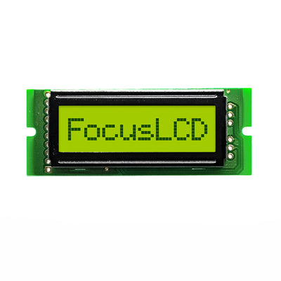 C81C-YTY-LW65 by Focus LCDs - 8X1 STN YELLOW/GREEN CHARACTER