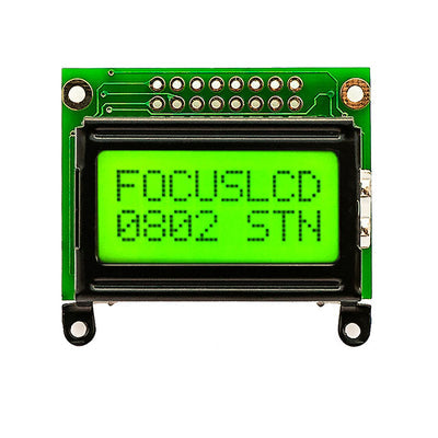 C82A-YTY-XW65 by Focus LCDs - 8X2 STN YELLOW/GREEN CHARACTER