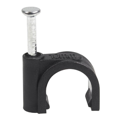 CC10-B-100-P by QualGear - CABLE CLIPS 10MM BLACK 100 PACK