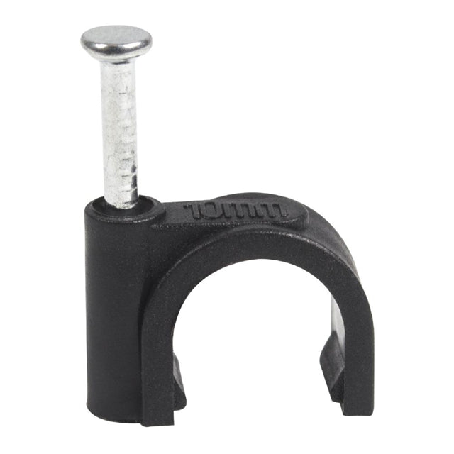 CC10-B-100-P by QualGear - CABLE CLIPS 10MM BLACK 100 PACK