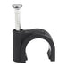 CC10-B-100-P by QualGear - CABLE CLIPS 10MM BLACK 100 PACK