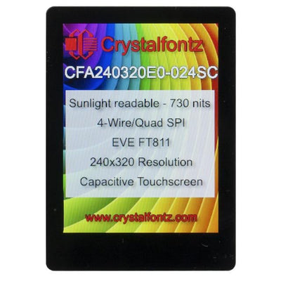 CFA240320E0024SC by Crystalfontz - 2.4"", 240x320, high-bright, EVE2