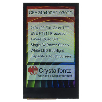 CFA240400E1030TC by Crystalfontz - 3.0"", 240x400, standard brightne