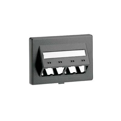 CFFPEBSL4BL by Panduit Corp - FURNITURE FACEPLATE, 4 PORT, HER