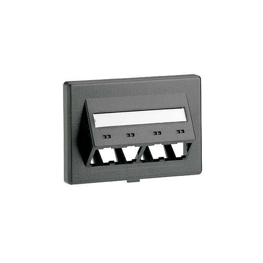 CFFPEBSL4BL by Panduit Corp - FURNITURE FACEPLATE, 4 PORT, HER