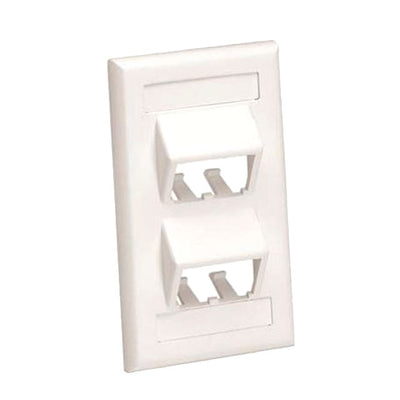 CFPSL4WHY by Panduit Corp - FACEPLATE SNGL GANG 4PORT WHITE