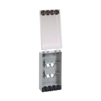 CFPWR4CIG by Panduit Corp - FACEPLATE SNGL GANG 4PORT GRAY