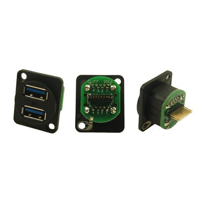 CP30105 by CLIFF Electronic Components Ltd - XLR DUAL USB3 CSK HOLES