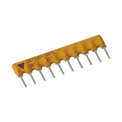 CSC10A011K00GEK by Vishay Dale - RESISTOR ARRAY 9 RES 1K OHM 10SIP