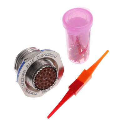 D38999/24FE26PN by Amphenol Aerospace Operations - CONNECTOR RECPT MALE 26POS GOLD CRIMP