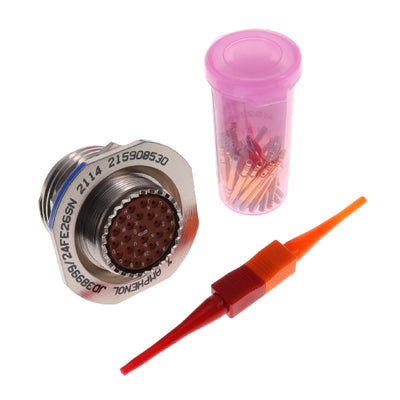D38999/24FE26SN by Amphenol Aerospace Operations - CONNECTOR RECPT FMALE 26POS GOLD CRIMP
