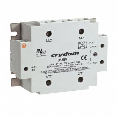 D53RV50C by Sensata-Crydom - SOLIDSTATE RELAY 3PST-NO 50A 48-530V