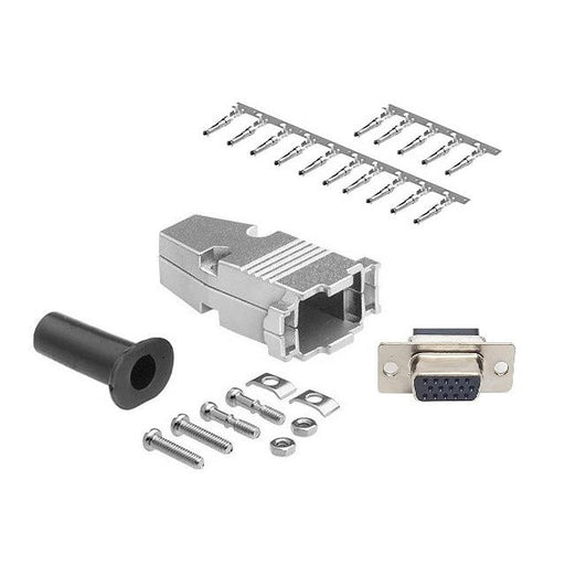 DCT-15HFM-KIT by CompuCablePlusUSA - DB15 HD F CRIMP MTL HOOD KIT