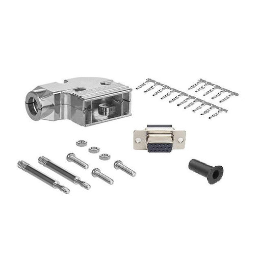 DCT-15HFMA-KIT by CompuCablePlusUSA - DB15 HD F CRIMP MTL 90DEG HD KIT