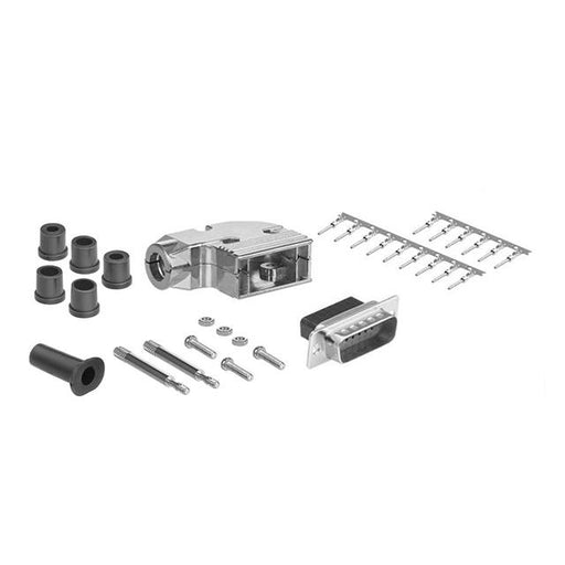DCT-15MMA-KIT by CompuCablePlusUSA - DB15 M CRIMP MTL 90DEG HOOD KIT