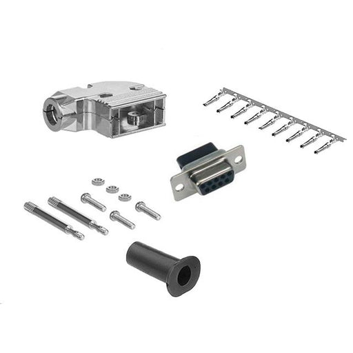 DCT-9FMA-KIT by CompuCablePlusUSA - DB9 F CRIMP MTL 90DEG HOOD KIT