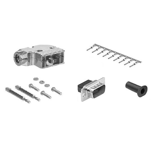 DCT-9MMA-KIT by CompuCablePlusUSA - DB9 M CRIMP MTL 90DEG HOOD KIT