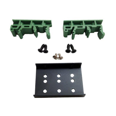 DIN-ClipKit-Uni by Tycon Systems Inc. - Green DIN Rail Clip Kit - 2 DIN
