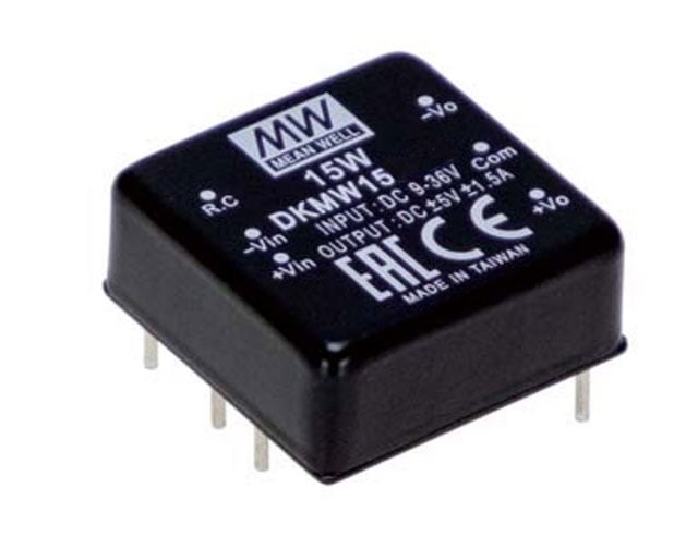 DKMW15G-12 by MEAN WELL USA Inc. - DC DC CONVERTER +/-12V 15W
