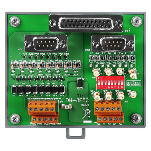 DN-8P8C-CA by ICP DAS USA INC - 8 CHANNEL DIGITAL OUTPUT AND 8 C