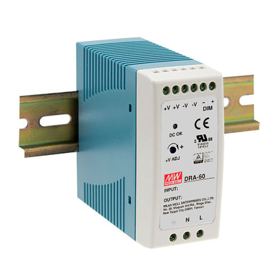 DRA-60-12 by MEAN WELL USA Inc. - AC/DC DIN RAIL SUPPLY 12V 60W