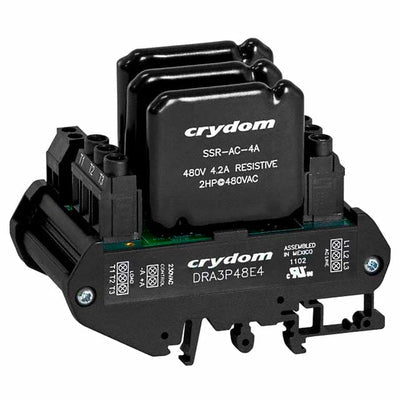 DRA3P48E4 by Sensata-Crydom - RELAY CONTACT 3PH 480VAC 4A