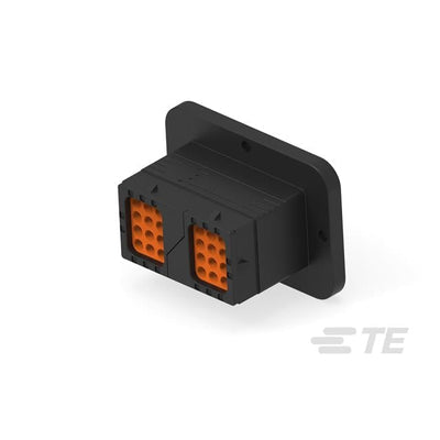 DRC12-24PD by TE Connectivity - REC 24P BLK N FLANGE D