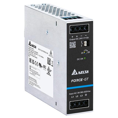 DRF-24V120W3GBA by Delta Electronics - AC/DC DIN RAIL 24V 120W 3PHASE