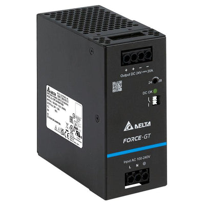 DRF-24V480W1GBA by Delta Electronics - AC/DC DIN RAIL 24V 480W COATED