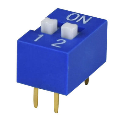 DS01-254-L-02BE by CUI Devices - DIP SWITCH, SPST, 2.54 PITCH, RA