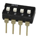 DS04-254-1L-04BK by CUI Devices - DIP SWITCH, SPST, 2.54 PITCH, RA