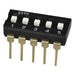 DS04-254-1L-05BK by CUI Devices - DIP SWITCH, SPST, 2.54 PITCH, RA