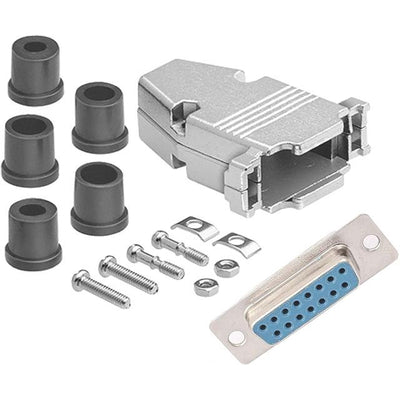 DSC-15FM-KIT by CompuCablePlusUSA - D-Sub DB15 FEMALE SLDR MTL KIT
