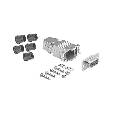 DSC-15HFM-KIT by CompuCablePlusUSA - D-Sub DB15HD FEMALE SLDR MTL KIT