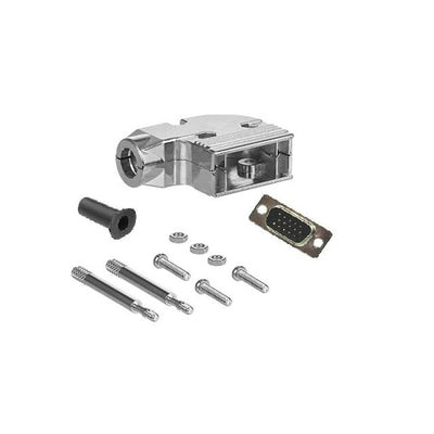 DSC-15HMMA-KIT by CompuCablePlusUSA - D-SUB DB15HD M SLDR MTL 90 KIT