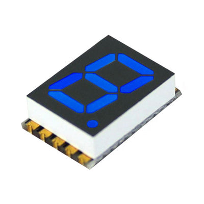 DSM7TA39106T by Visual Communications Company - VCC - DISPLAY 7SEG 0.39"" SGL BLU 10SMD