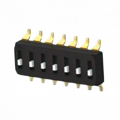 EDS07SGNNTR04Q by TE Connectivity ALCOSWITCH Switches - END STACK DIP 7P G RAISED T&R