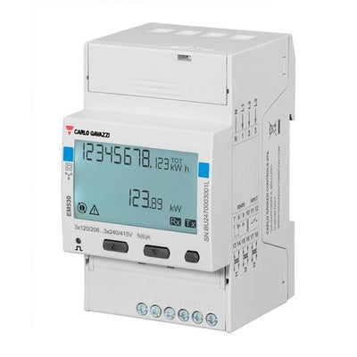 EM530DINAV53XS1X by Carlo Gavazzi Inc. - 3-PH ENERGY METER CT 5A RS485 DI