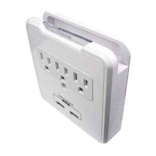 EPD-0923 by Quest Technology International Inc. - WALL SURGE TAP 3OUTLETS W/ 2 USB