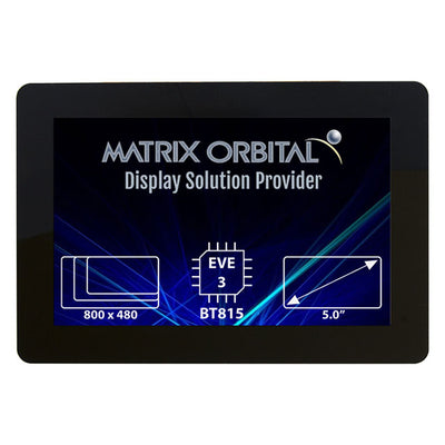 EVE3-50G-BLM-TPC-F32 by Matrix Orbital - 5.0"" 800X480 PIXEL CAPACITIVE TO