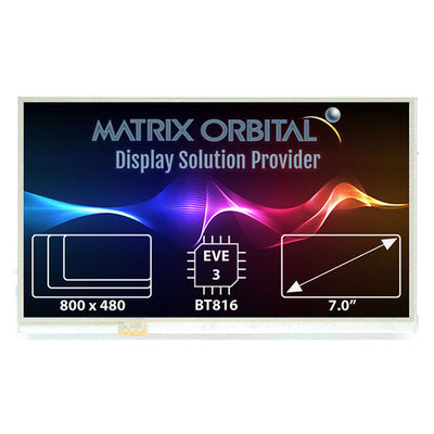EVE3-70A-BLM-TPN-F32 by Matrix Orbital - 7.0"" 800X480 PIXEL NON-TOUCH SPI