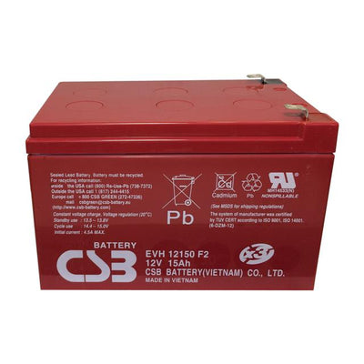 EVH12150 by Battery Store, Inc. - 12V 15AH SLA .250 TABS