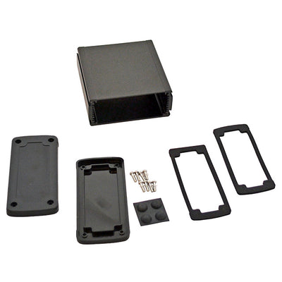 EXN-23357-BKP by Bud Industries - BOX ALUM BLACK 4.685""L X 4.531""W